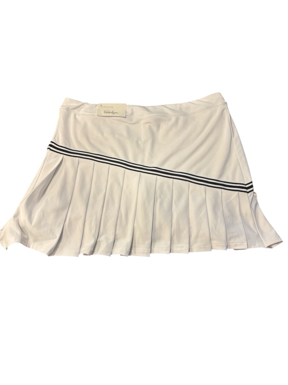 Walter Hagen Clubhouse 17” Pleated Skort NWT Size XL White w/Black Stripes